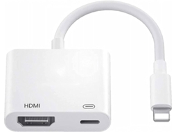 Adaptador Hdmi 1080p Para Iphone, Ipad, Ipod Sincronização De Vídeo E àudio, Com Carregamento, Compatível Com Ios, Plug Play Yizhood