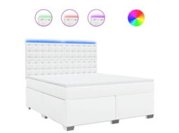 Box Spring Bed, Box Spring Beds Vidaxl Branco Tecido (180 X 200 Cm)