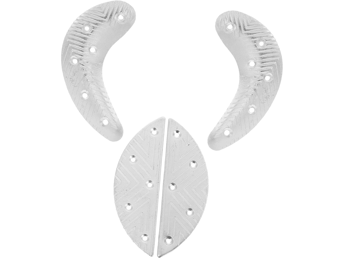 Kit Com 2 Pares De Placas Metal Para Reparo Solas Sapatos, Substituição De Saltos Para Reparo Botas Proteção