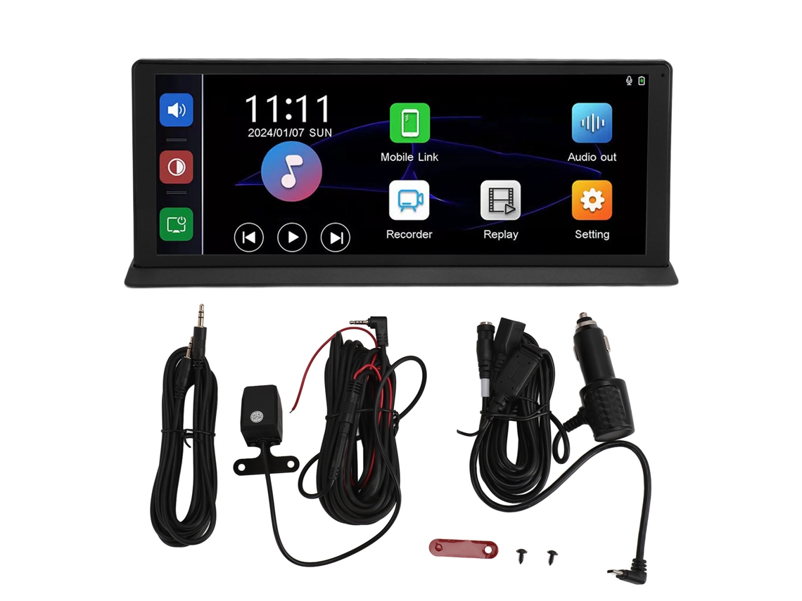 Rádio Carro Portátil 10.26 Polegadas Bluetooth Wifi Adas Tela Touch com Câmera 4k e Ré 1080p