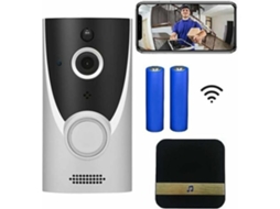 Campainha Sem Fio de Última Geração 1080p da 10 Ones Design com Visão Noturna e Detecção de Movimento por Sensor Pir/rir. Brilvibera_gsg