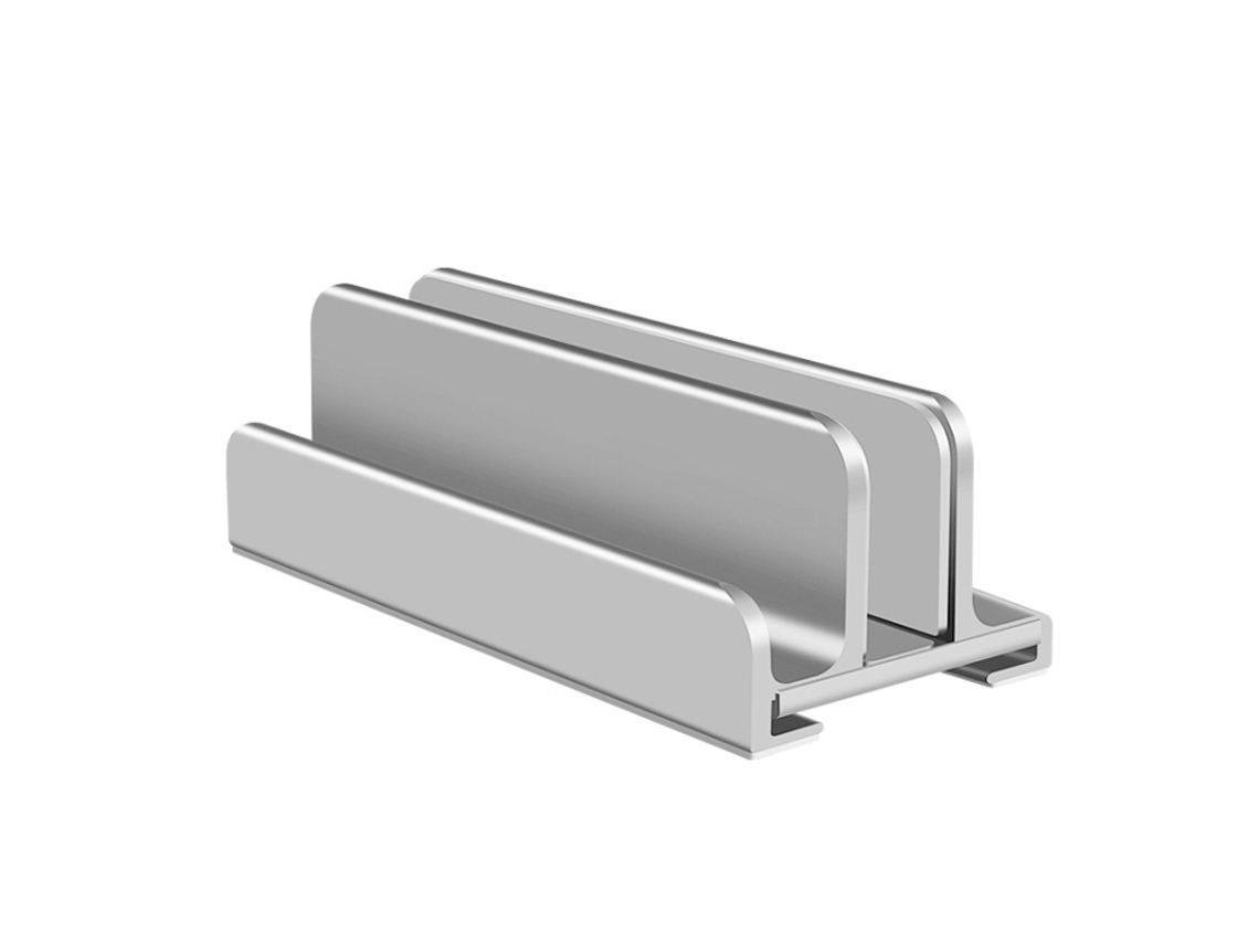 Suporte de armazenamento para laptop, tablet e telefone em liga de alumínio, 2 slots prata XIAOMOYU | XIAOMOYU
