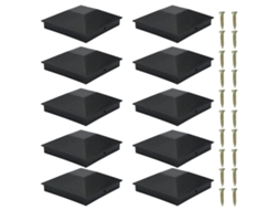 10 Pacotes De Tampas Para Poste De Madeira Para Cerca 102x102mm Plástico Impermeável Uv-proof Protege Postes Exteriores