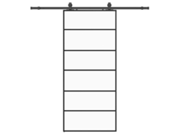 Sliding Door, Sliding Doors Vidaxl Preto Vidro (90 X 205 Cm (200 Cm Sliding Rail))