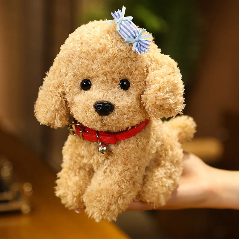(estilo 2, 22 Cm) Cachorro De Pelúcia Fofo De Pelo Encaracolado, Presente De Aniversário Para Crianças