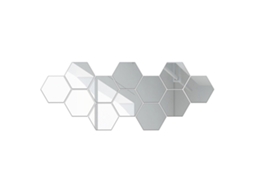 Rebe-hojas De Espejo Hexagonais Flexíveis Autoadesivas Sem Vidro Para Decoração De Casa, Quarto, Banheiro E Balcão