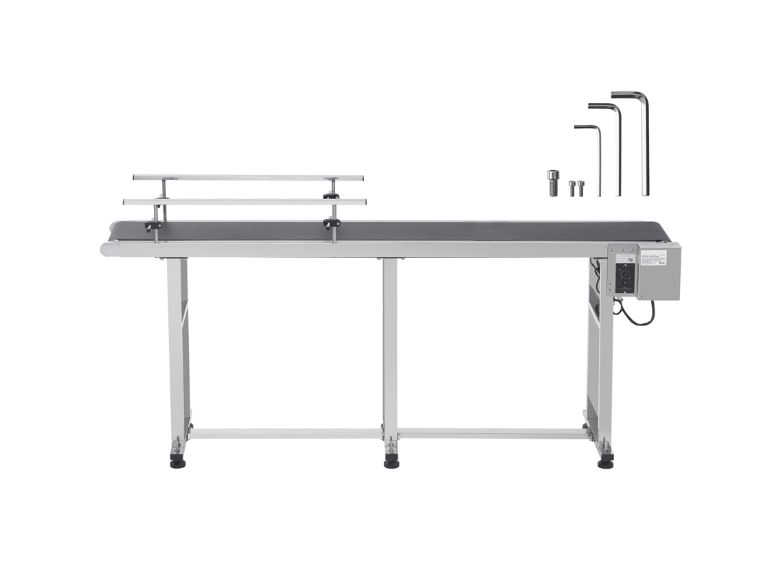 Correia Transportadora Succebuy Em Aço Inoxidável Pvc 1803,4 X 198 Mm Com Corrimão Duplo