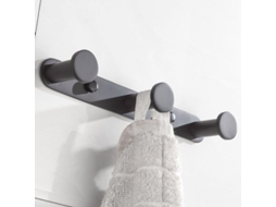 Gancho De Pared De Acero Inoxidable Con 3 Ganchos Para Abrigos, Toallas Y Sombreros Negro