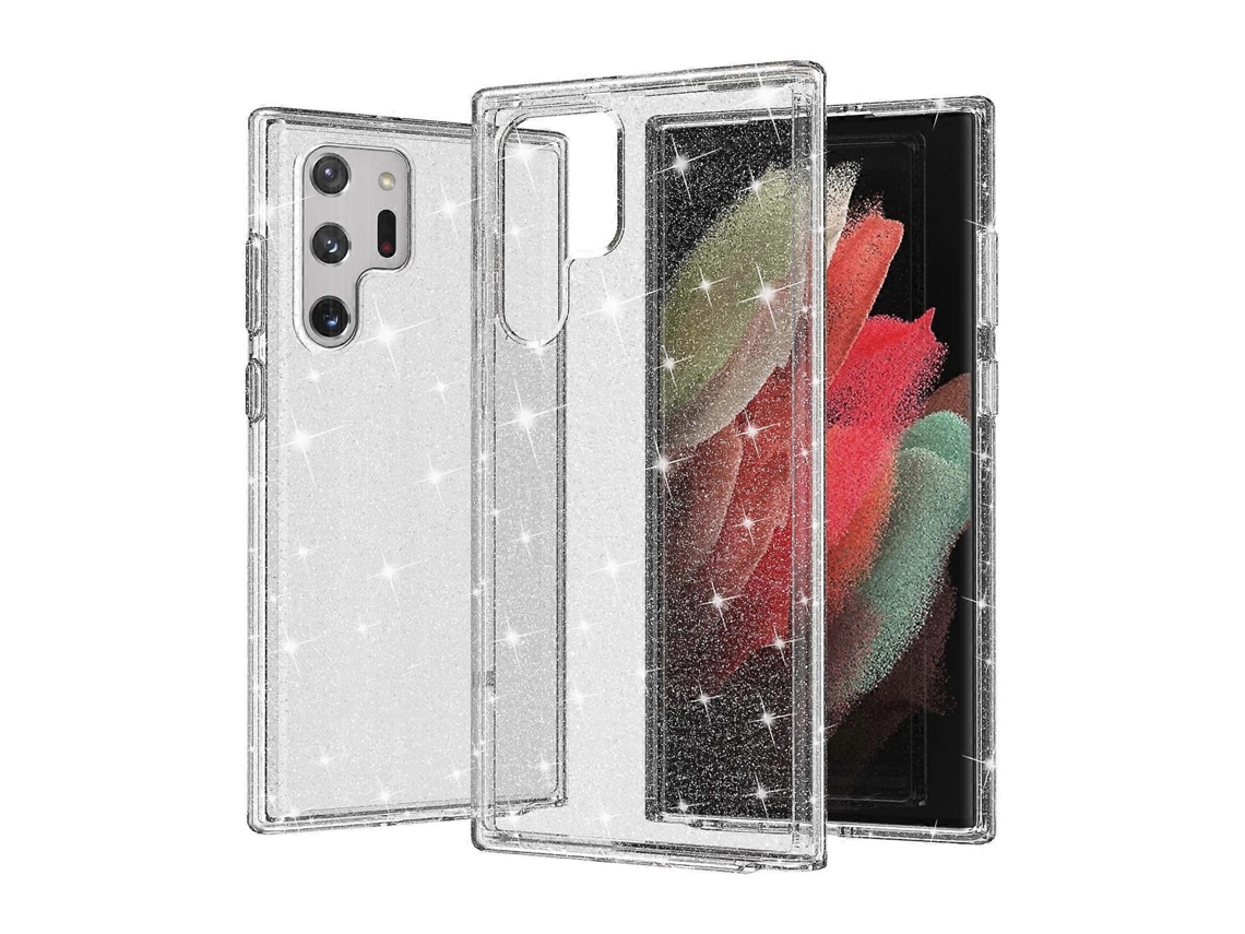 Capa Protetora À Prova De Choque Estilo Terminator Com Glitter Em Pó Para Samsung Galaxy S22 Ultra 5g
