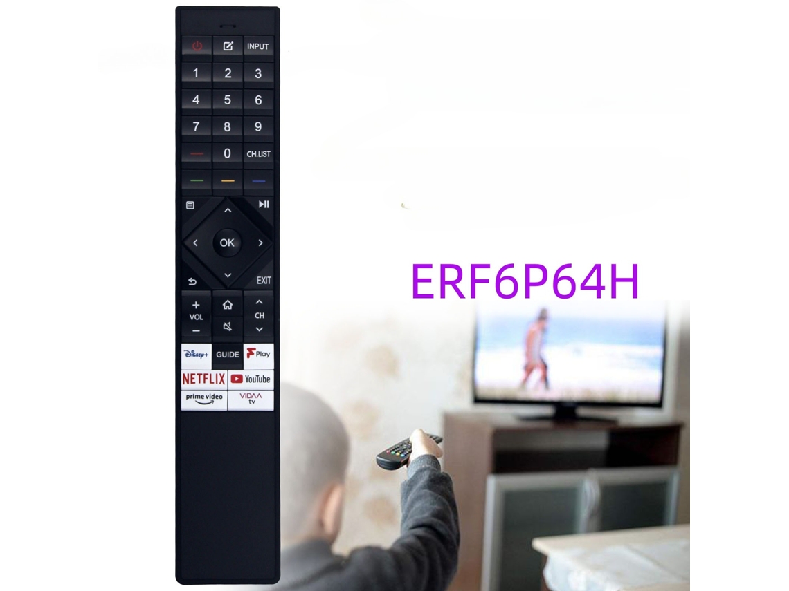 Comando de Tv para Hisense Erf6p64h Preto XIAOMOYU