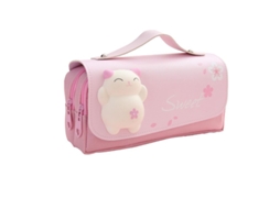 2026 estuche de Lápices Cute Con Gran Capacidad Y 3 Compartimentos, Decoración de Gato 3d Cartoon Antiestrés