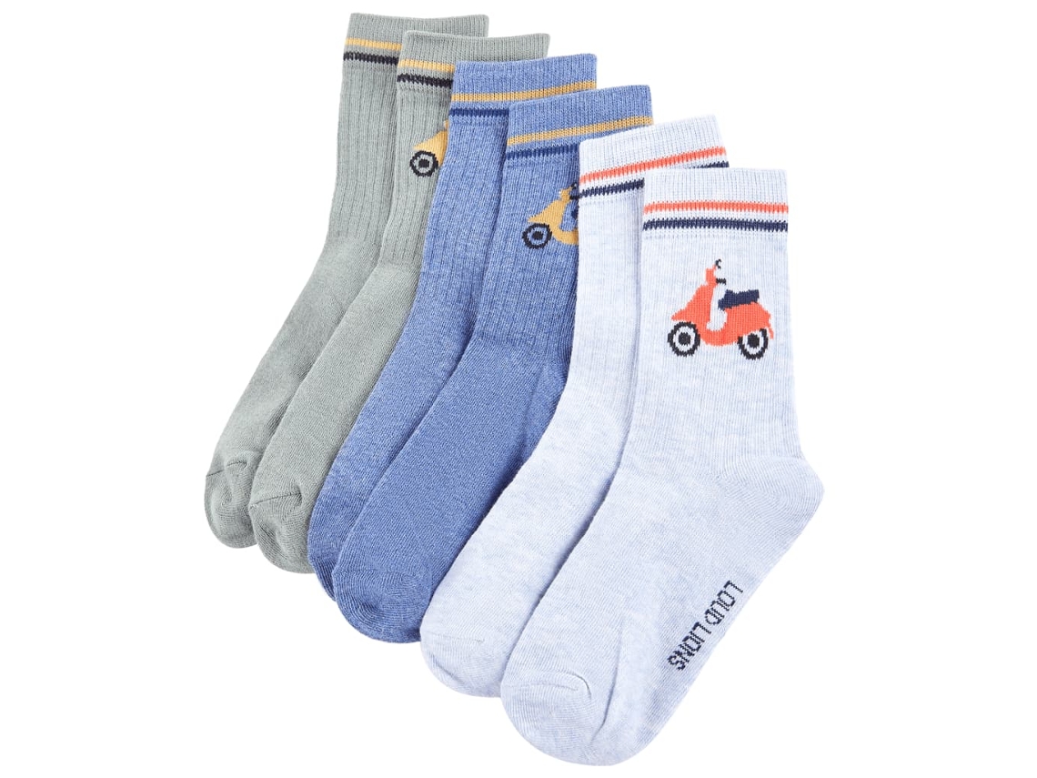 Meias Para Criança 5 Pares Ue 30-34