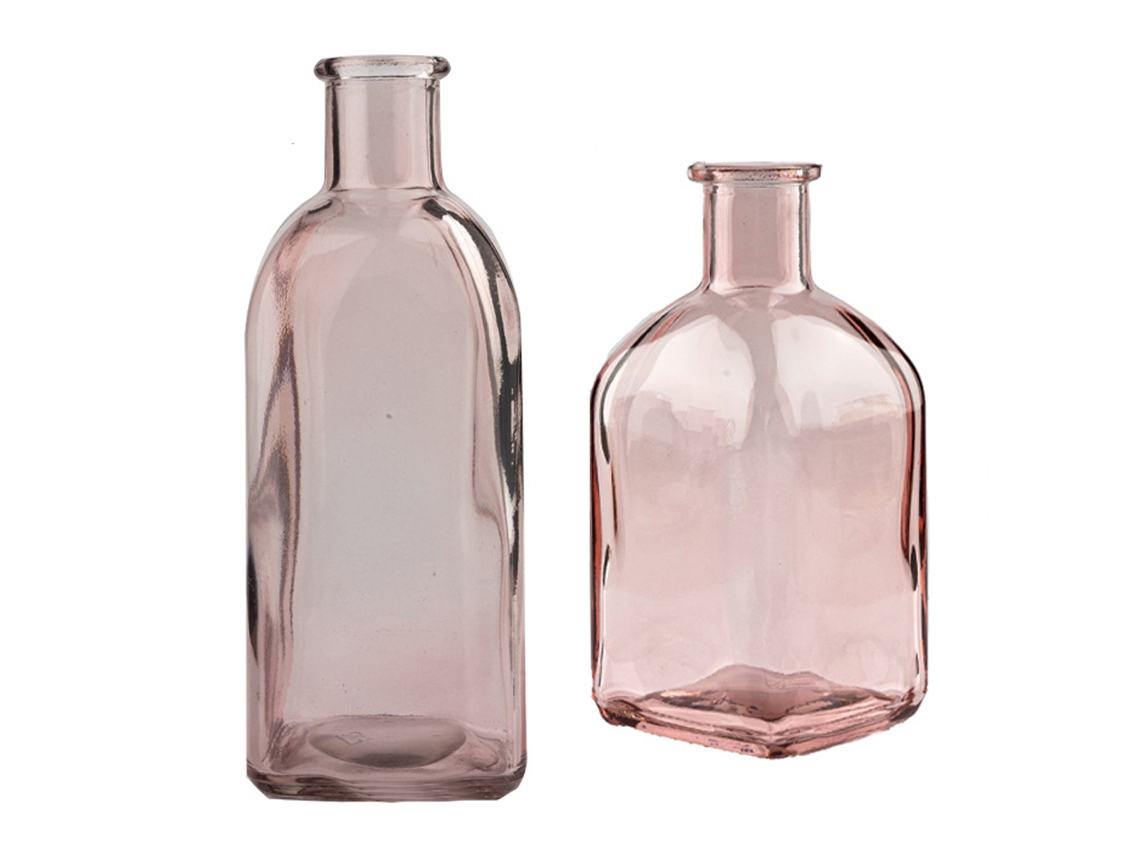 Vaso Decorativo de Vidro Transparente para Decoração de Fazenda 2 Tamanhos 13*6.2Cm 18.5*7Cm RNEMITERY