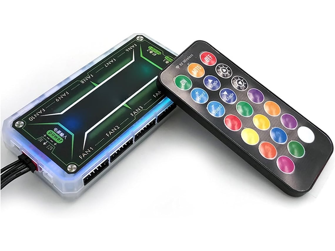 Controlador Rgb Para Placa-mãe, Ideal Para Ventoinhas De Pc, Com Comando