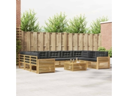 Vidaxl Conjunto De Sofás Para Exterior 10 Unid. Branco E Antracite