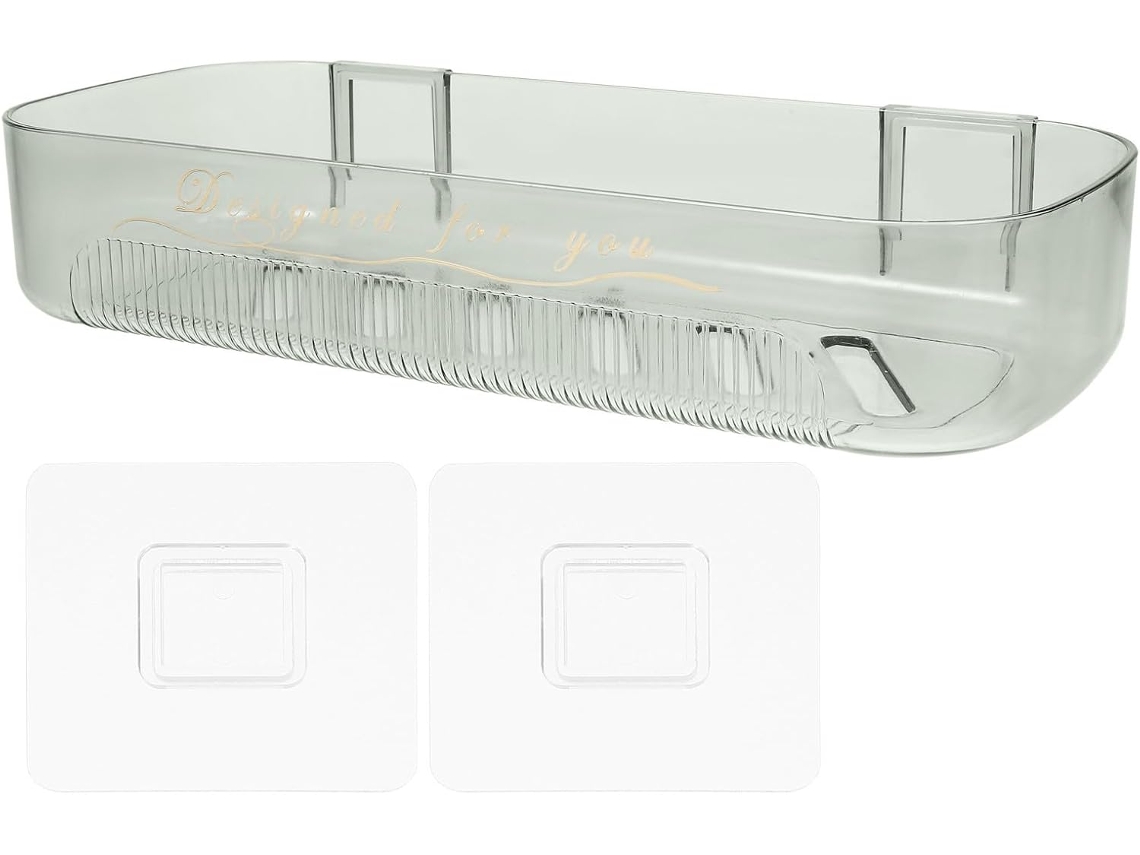 Organizador De Parede Para Banheiro Luxshiny, Sem Furos, Com Sistema De Drenagem Para Facilitar A Organização
