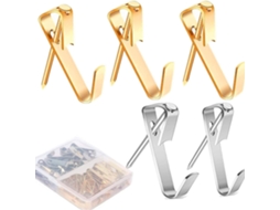 Kit Para Pendurar Quadros Com 80 Ganchos, Resistente, Suporta Até 13,6 Kg (30 Libras), Ganchos Molduras Pregos (dourado E Pratead -aquaforge