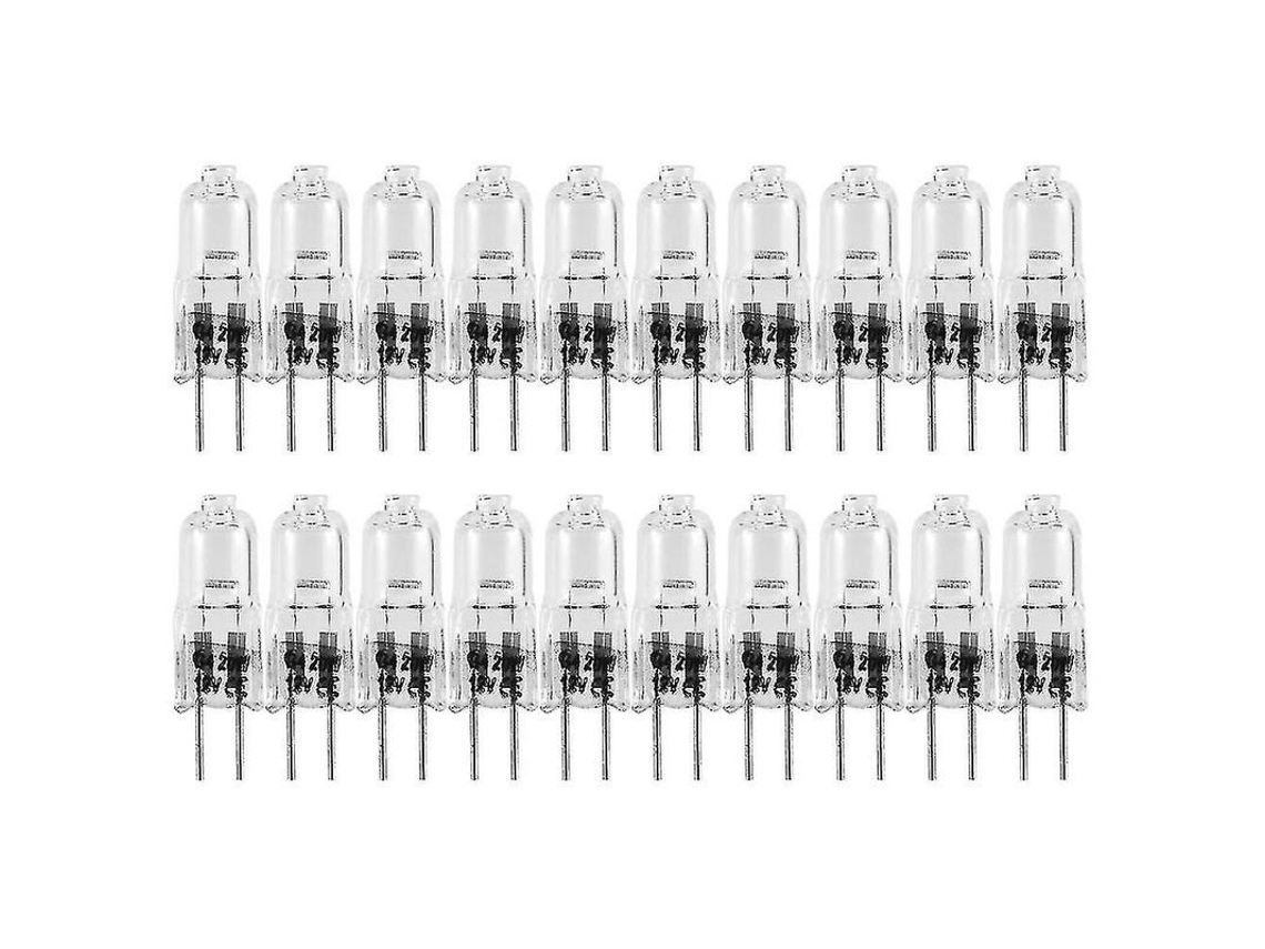 Lâmpadas Halógenas G4 20w 12v 2700k Branco Quente 3000 Horas 20 Unidades Transparentes