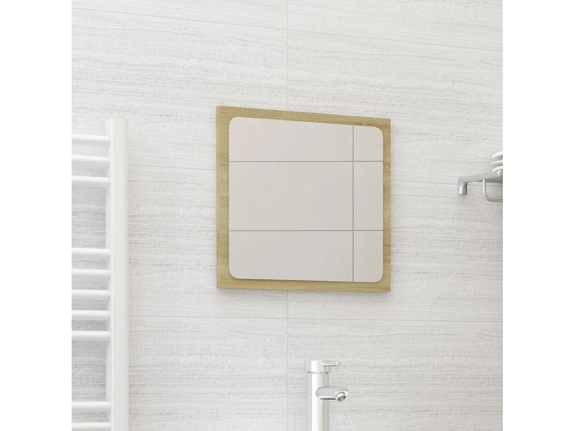Vidaxl Espelho Wc 40x1,5x37 Cm Derivados De Madeira Carvalho Sonoma