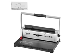 Máquina de Encadernação em Espiral de Bobina VEVOR Criador de Livros Manual Encadernação de 34 Furos 120 Folhas (Outlet Grade A)