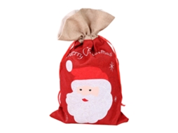 Laxiscreed Sacola De Natal Em Burlap Para Presentes E Doce Santa Claus