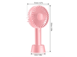 Ventilador portátil LAXISCREED de 1200mah com 3 velocidades, base destacável e fluxo de ar refrescante para casa e aventura LAXISCREED