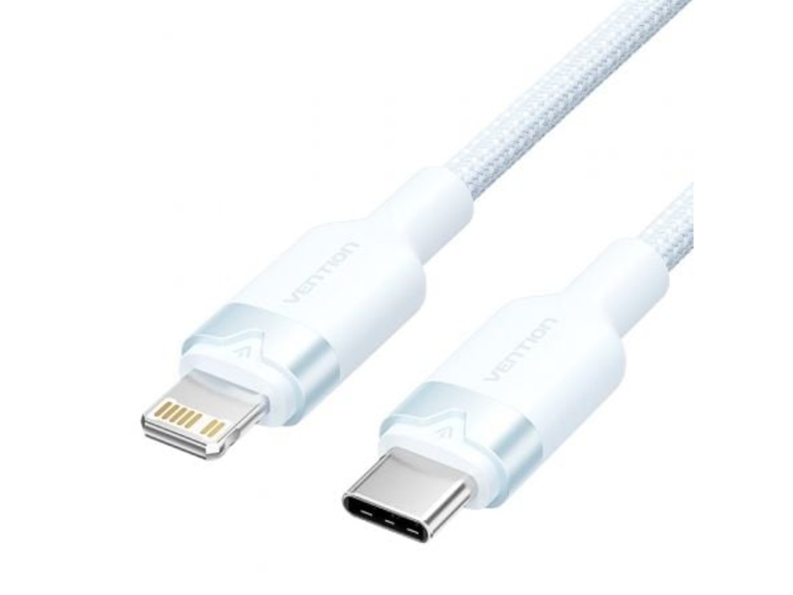 VENTION Lalsh Usb Tipo-C Cabo Lightning/ Usb Tipo-C Macho Lightning Macho/ 27W/ 480Mbps/ 2M/ Azul