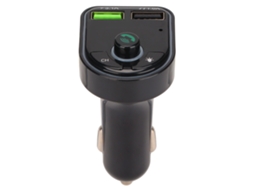 Carregador Mp3 para carro com transmissão Bluetooth e luz ambiente de 7 cores EOOCOO