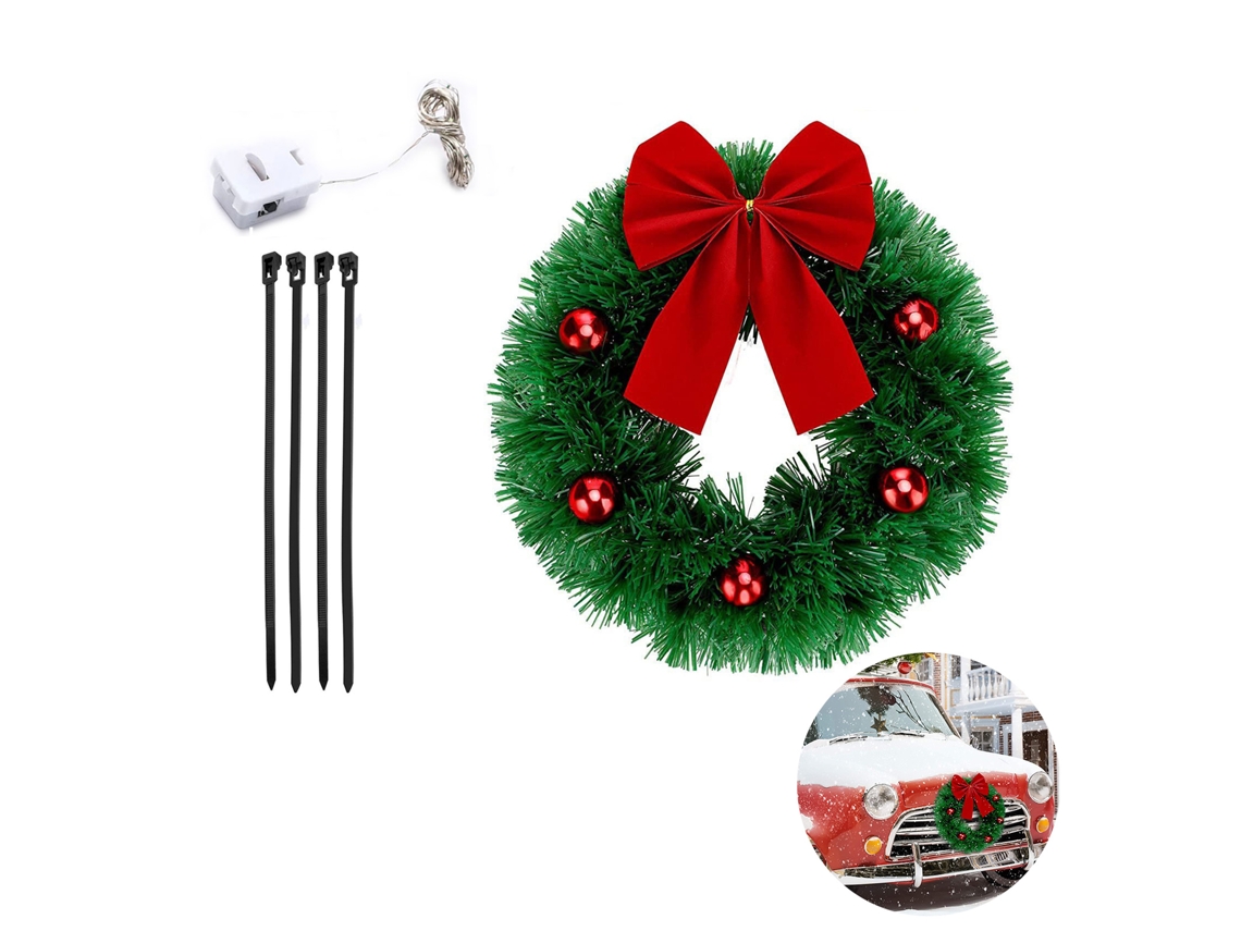 Christmas steam com 35cm, 4 braçadeiras, luz de string LAXISCREED