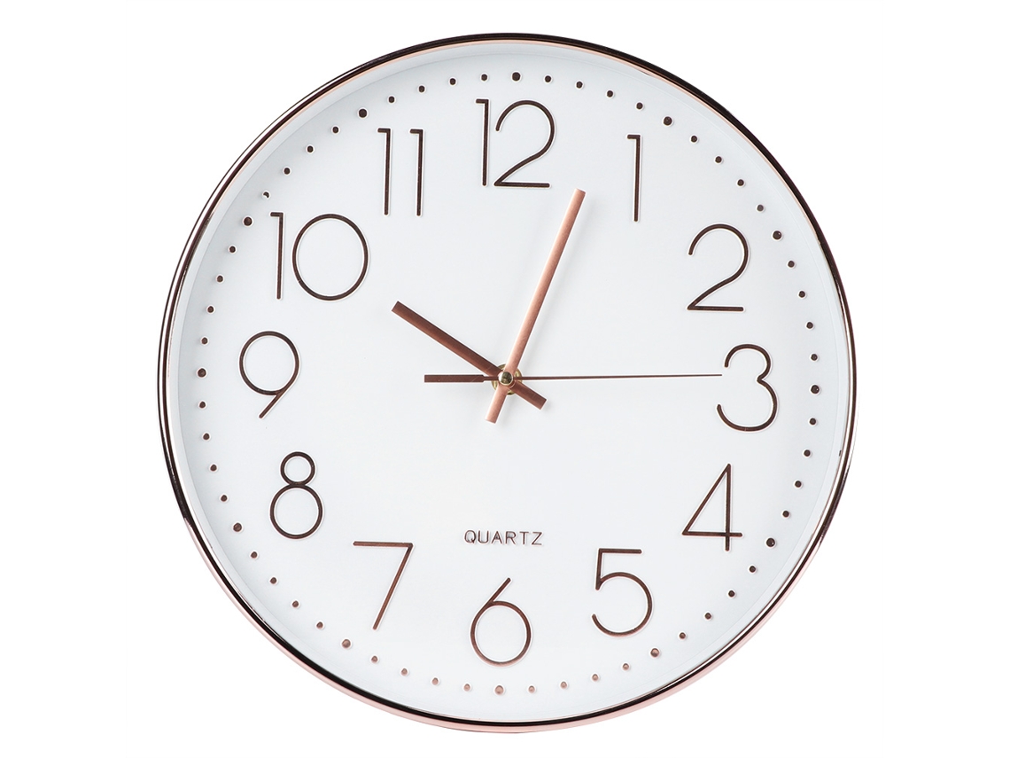 Rebe-reloj De Pared De Cuarzo Silencioso Grande Colgante Para Hogar Oficina Dormitorio Decoración Oro Rosa