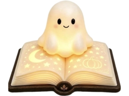 Luminária Fantasma | Estatueta Decorativa De Resina Decoração Casa Halloween Livros Ideal Estante, Escrivaninha
