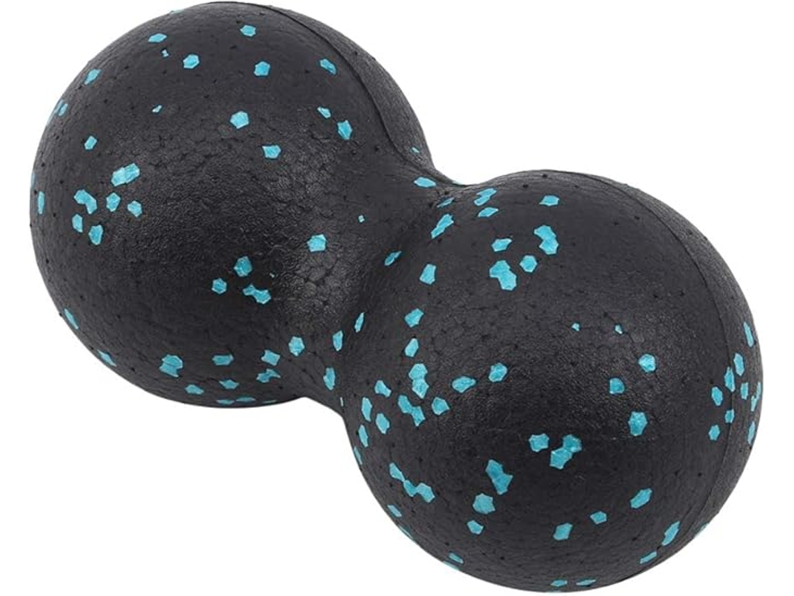 Bola De Massagem De Amendoim Bola De Lacrosse Dupla Para Terapia De Ponto De Gatilho Alívio Da Dor Nos Pés Yoga, Preto Azul Ehstmind