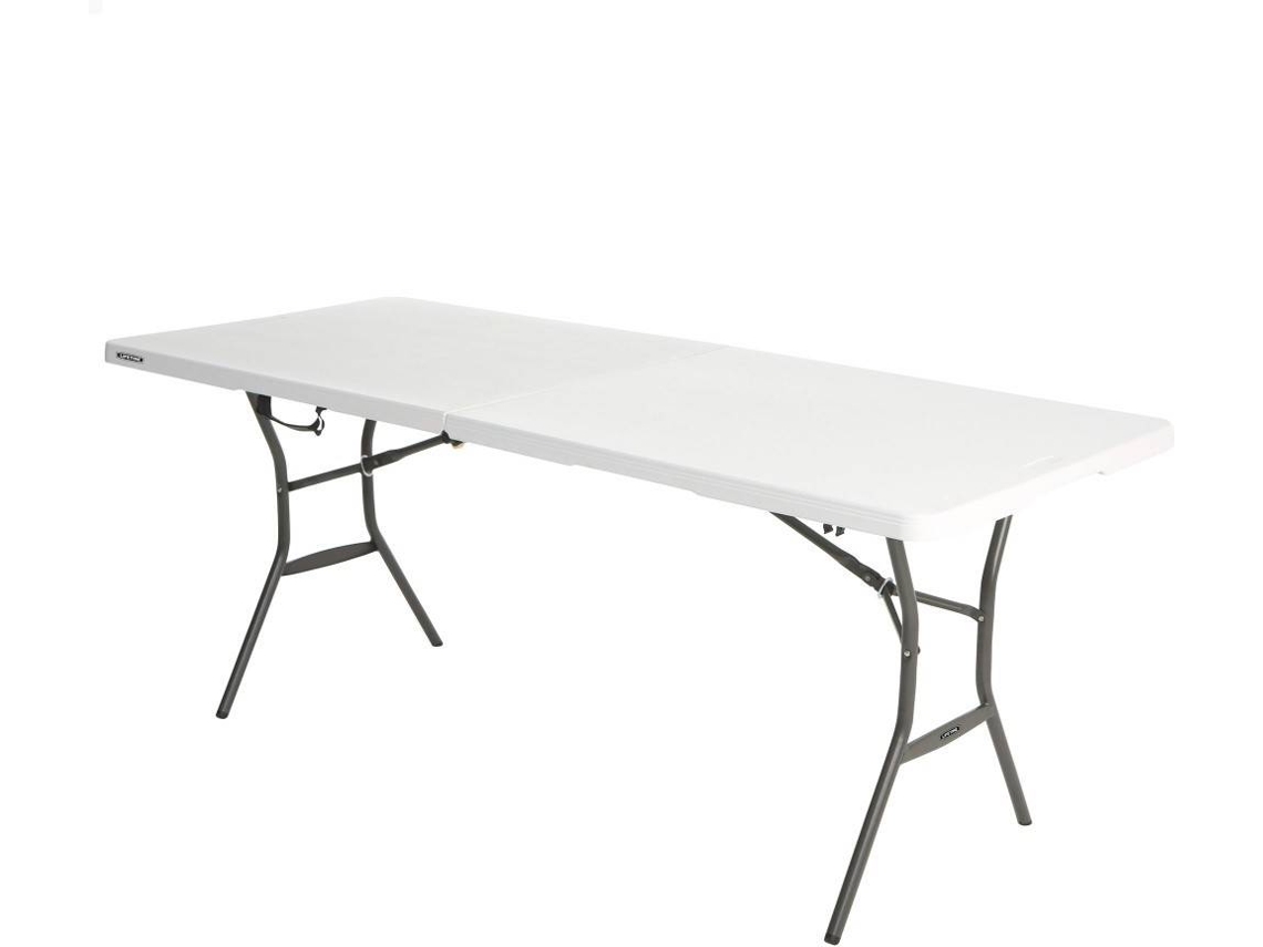 Mesa Dobrável Retangular LIFETIME Branco (183x76x74 cm)