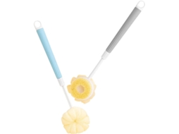 Conjunto De Escova Banho Homoyoyo 2 Peças Com Cabo Retrátil E Cerdas Macias Para Limpeza Esfoliação Do Corpo No Chuveiro