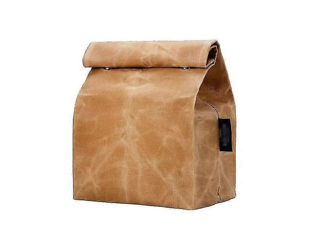 Bolsa de lona para almoço, à prova d'água, com 2 fechos de velcro, interior isolado, reutilizável, ecológica (35,5 x Aquaforge)