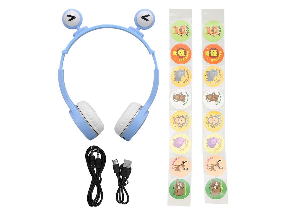 Fone de Ouvido Infantil Bluetooth Dobrável, com Microfone e Luz Led CHABERLU