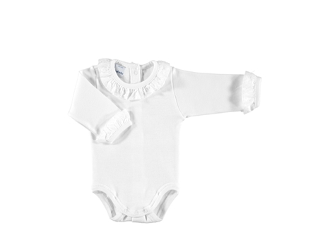 Body Bebé BABIDU com gola batista de manga longa (1 mes)