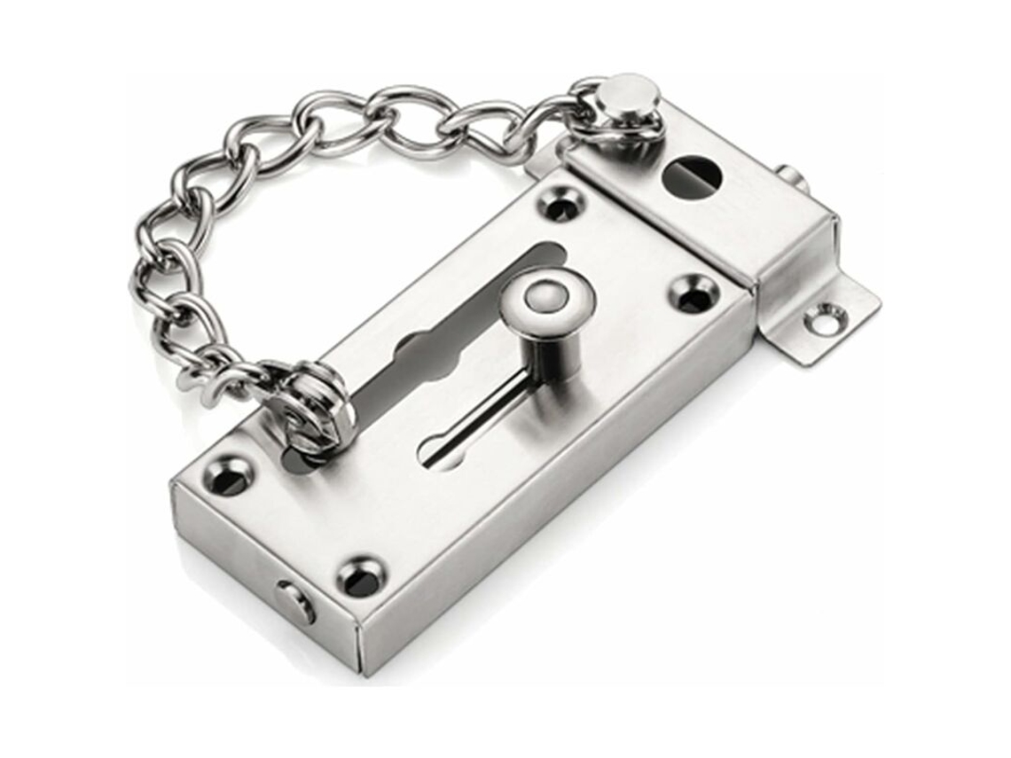 Fechadura De Porta Com Corrente Antirroubo, Proteção Para Portas