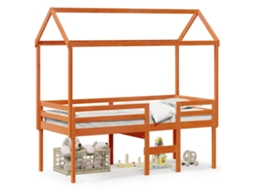 High Sleeper Bed, High Sleeper Beds Vidaxl Marrom Madeira De Pinho (75 X 190 Cm)