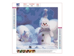 Laxiscreed Quadro De Diamante De Natal Diy 5d - Boneco De Neve 30x30cm