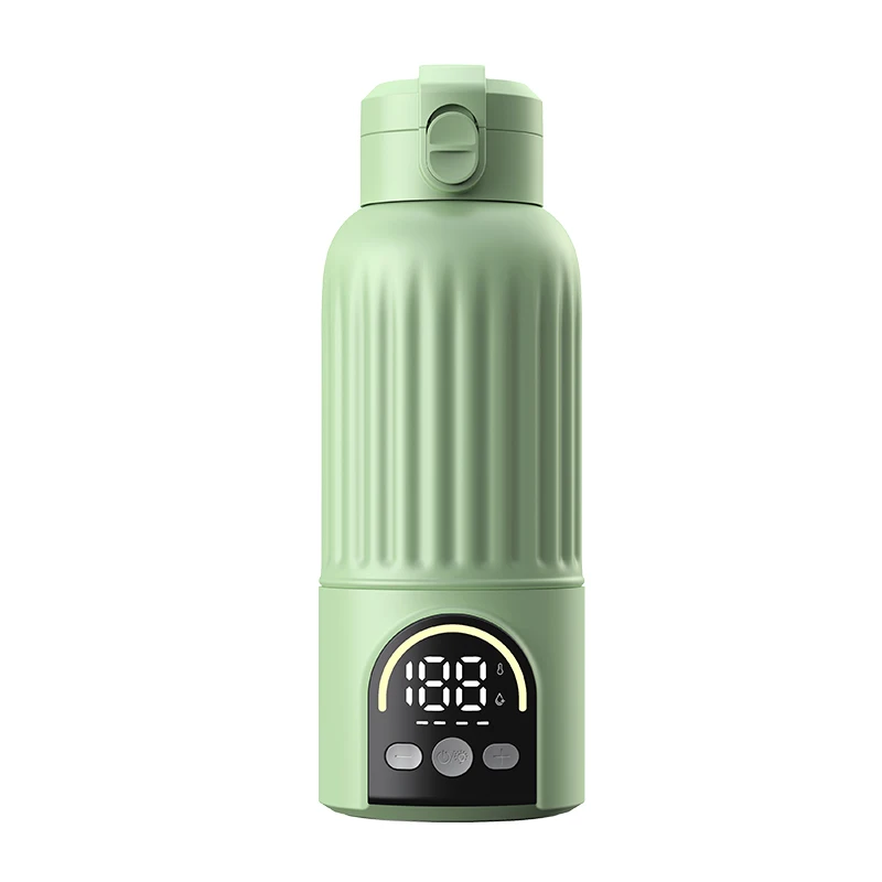 Aquecedor de Mamadeiras Elétrico Portátil, em Aço Inoxidável 316, com Luz Noturna. MDUG (verde Fino)