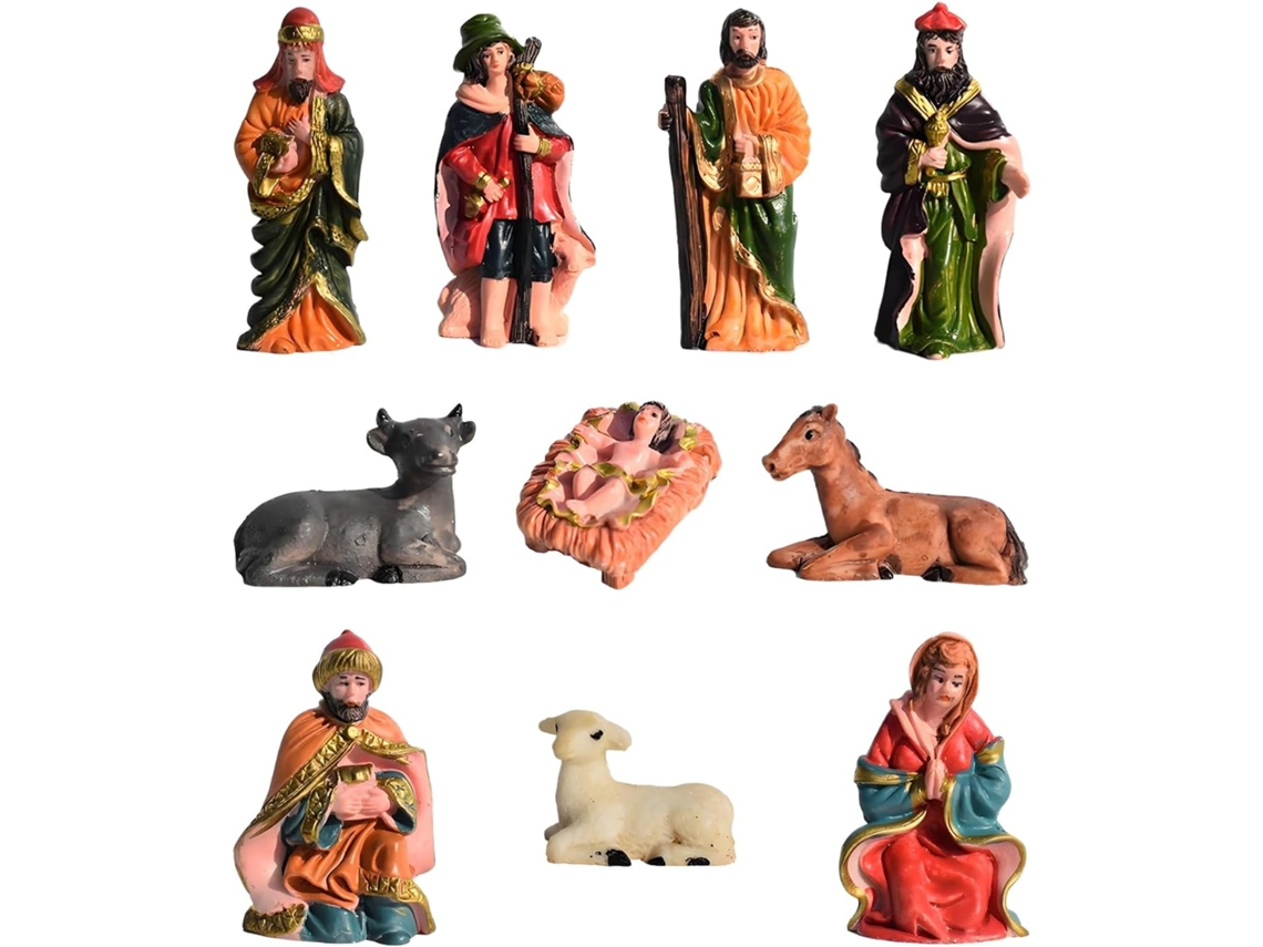 Conjunto De Figuras De Freiras Em Resina Para Presépio |