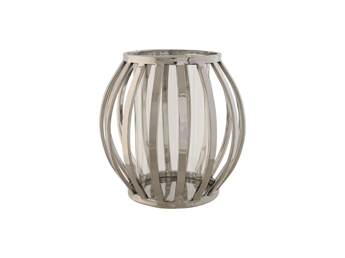 Castiçais Home Esprit Prateado Cristal Aço 19 X 19 X 19 Cm