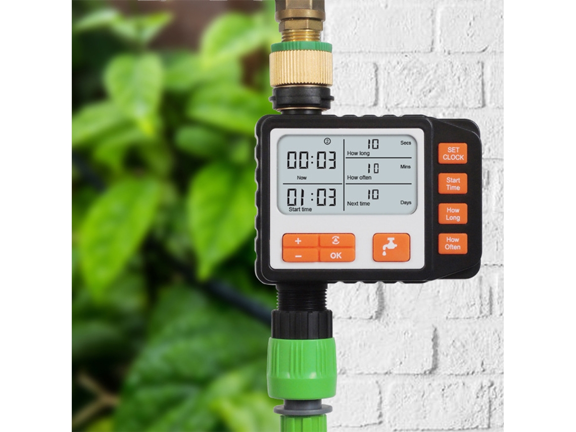 Temporizador de Rega Automático Ip65 com 3 Programas Tela Grande 3 Polegadas para Jardim | S/MARCA