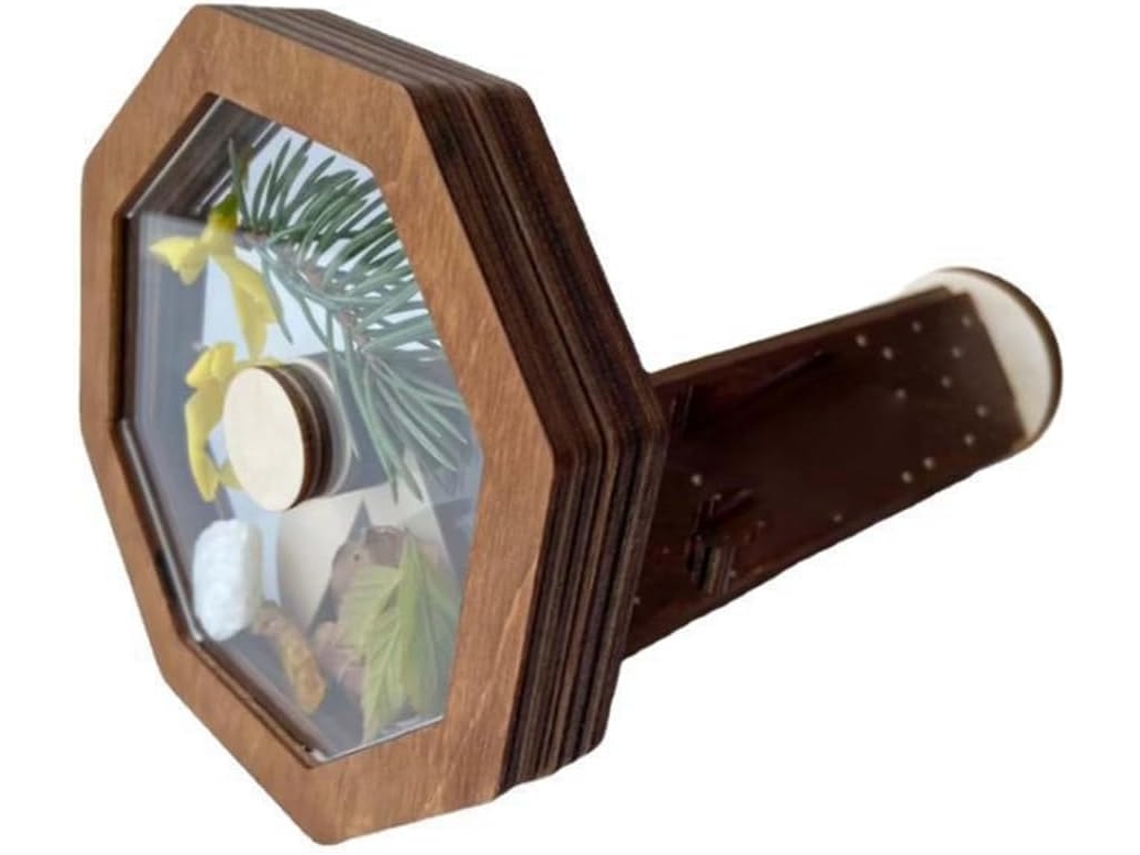 Kit de Caleidoscópio de Madeira Artesanal para Crianças SFUSHOS