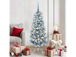 Vidaxl Árvore De Natal Articulada Artificial Verde E Branco 150 Cm