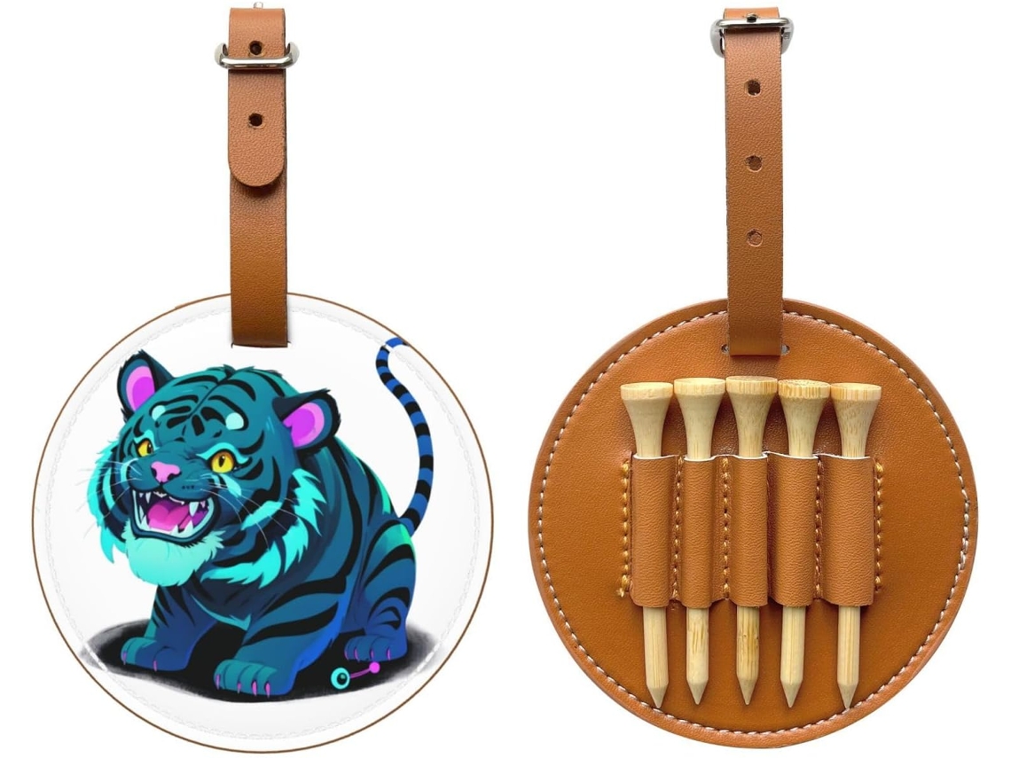 Bolsa para tees de golfe estilo Celta, preta, fácil de transportar | S/MARCA