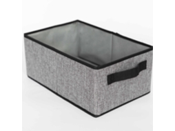 Boîte De Rangement, Paniers De Rangement Pliables, Boite Rangement Tissu, Caisse De Rangement, Pour Vêtements, Gris, 38×24×16cm