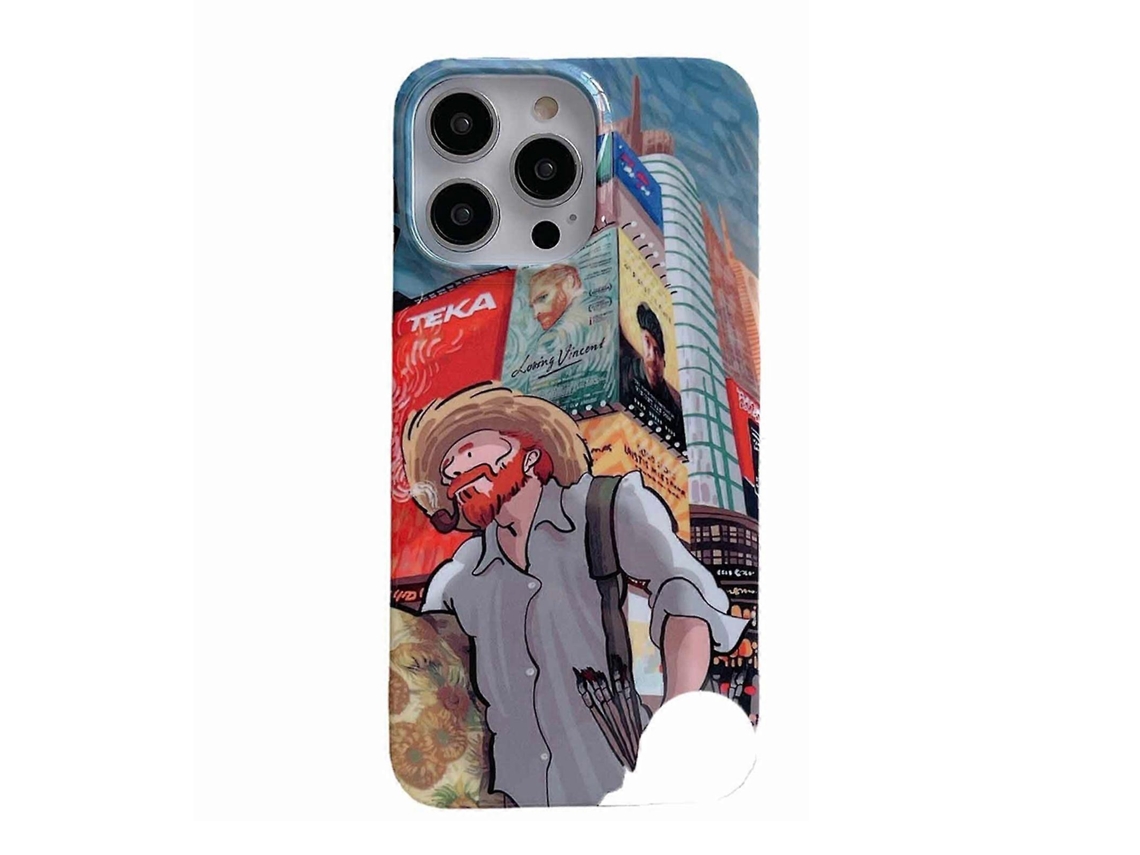 Capa De Celular Brilhante Com Pintura A Óleo Para Iphone 14
