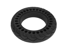 Pneu Sólido 10x2.5 S/MARCA, design oco, resistente ao desgaste, substituição